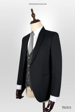 Bộ Suit Đen Danton Modern Fit TGS311